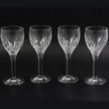Set of Royal Doulton 'Highclere' pattern wine glasses.