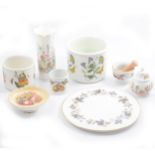 Portmeirion, Royal Worcester and Aynsley wares.