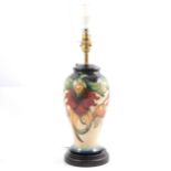 Moorcroft Pottery, 'Anna Lily' table lamp.