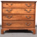 George III style mahogany chest of drawers,