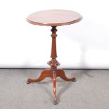 Edwardian walnut pedestal table,