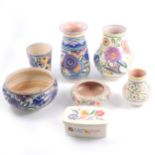 Collection of Poole Pottery, including 'Blue Bird' pattern