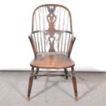 Victorian style elm, beech and ash windsor chair,