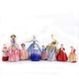 Small collection of eleven Royal Doulton figures