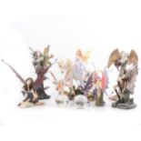 Nemesis Now fairy figures and glass paperweights.