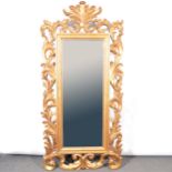 Large gilt frame wall mirror,