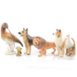 Beswick Lion, Blue Tit and other animal models.