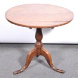Oak tripod table,