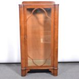 Small walnut china cabinet,