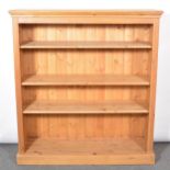 Modern pine open bookcase,