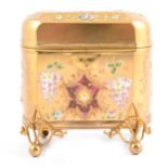 A Moser gilt metal sugar casket.