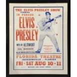 Elvis Presley tour poster, later reprint