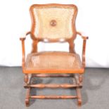 American type walnut rocking chair