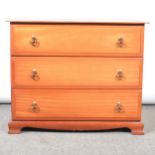 Modern mahogany chest of drawers,