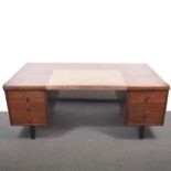Gordon Russell Workshops, a mahogany pedestal desk, dated 1963 for Military of Defence