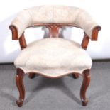 Victorian mahogany framed club chair,