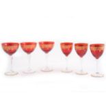 Suite of Murano Salviati Venetian stemware