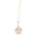 Effy - Silver diamond set versatile magnetic design pendant.