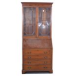 Edwardian mahogany bureau bookcase,