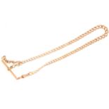 9 carat yellow gold single albert watch chain.