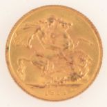 Gold Full Sovereign, George V, 1914.
