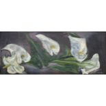 R Clark - still life of lilies.