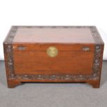 Singapore carved camphor wood chest,