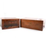 Two Victorian work boxes.