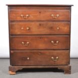 Victorian mahogany chest of drawers,