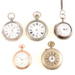 Five pocket watches.