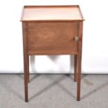 Edwardian mahogany bedside cabinet,