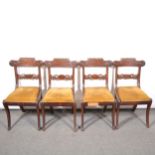 Set of four William IV mahogany dining chairs,