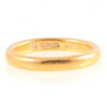 22 carat yellow gold wedding band.