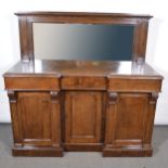 Victorian oak chiffonier sideboard,