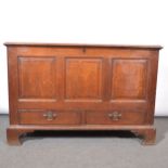 Georgian oak mule chest,