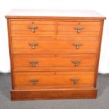 Victorian walnut chest of drawers,
