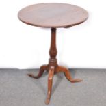 19th Century oak tripod table,