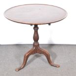 Georgian mahogany tripod table,