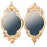 Pair of Victorian gilt frame wall mirrors,
