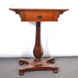 An early Victorian rosewood pedestal table,