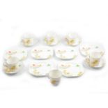 Heathcote 'Country Cottage' pattern bone china teaset.