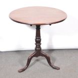 George III mahogany occasional table,