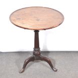 Georgian oak occasional table,