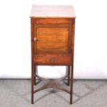 Victorian mahogany bedside cabinet,