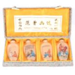 Set of four modern Chinese perfume bottles - Selected Paintings of Fan Zeng,