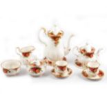 Royal Albert 'Old Country Roses' part tea and coffee set.