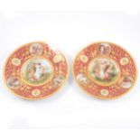 A pair of Vienna porcelain plates