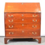 Early Victorian mahogany bureau,