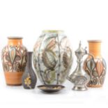 Denby and Langley Glyn Colledge vases, plus other ceramics.