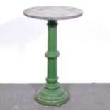 Cast iron pedestal table,